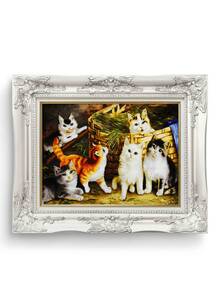 تابلو فرش حیوانات طرح گربه ها 34243