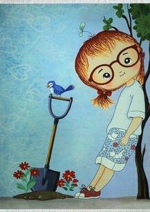 فرش محتشم کلاریس کودک طرح 101233N آبی