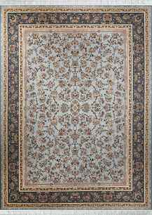 فرش کلاسیک تافته گلستان طرح نازخاتون فیروزه ای