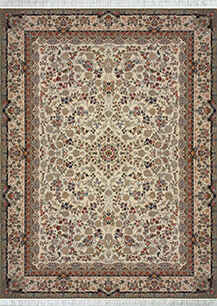 فرش کلاسیک تافته رویال طرح پارمیس کرم