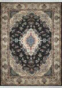 فرش اسپادانا طرح کرشمه سرمه ای