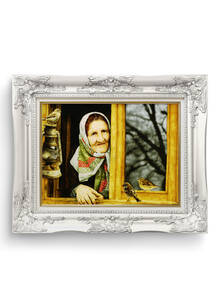 تابلو فرش چهره طرح انتظار 41108