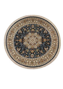 فرش گرد تافته گلستان طرح نارون سرمه ای