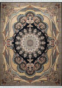 فرش اعیان طرح 612 سرمه ای