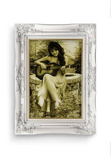 تابلو فرش چهره طرح دختر چاه 33879