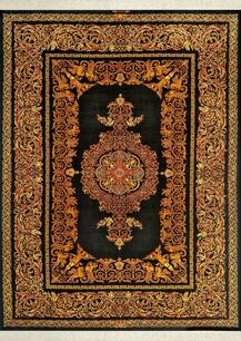 فرش دستباف قم طرح ورساچه 3050