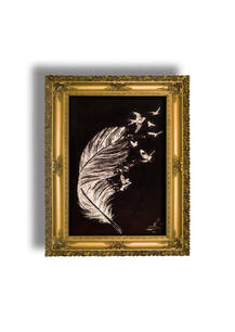 تابلو فرش منظره طرح سیمرغ 43158