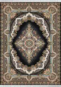 فرش اعیان طرح 1048 سرمه ای