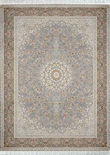 فرش کلاسیک ایل گلی تبریز طرح مرسانا نقره ای