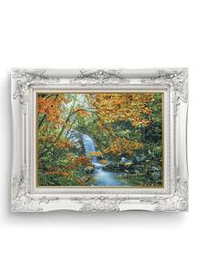 تابلو فرش منظره طرح آبشار پاییزی 43222