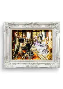 تابلو فرش چهره طرح موسیقی زن 42159