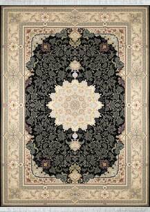 فرش قیطران طرح انوشا سرمه ای