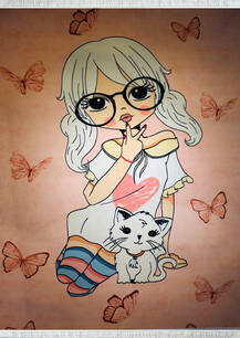 فرش محتشم کلاریس کودک طرح 101216N صورتی