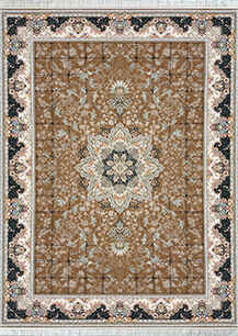 فرش کلاسیک تندیس کاشان طرح هیوا گردویی