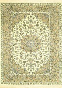 فرش دستباف کاشان طرح کرم حاشیه خاکی 6304