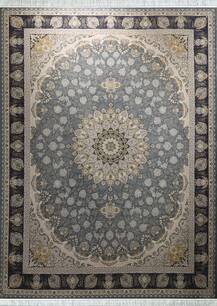 فرش قیطران طرح الهه آبی کرم