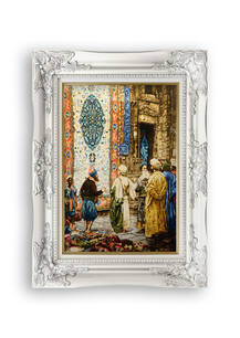 تابلو فرش منظره طرح بازار 32818