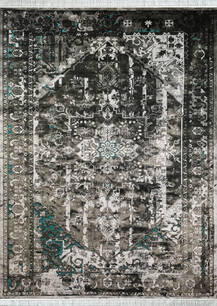 فرش مهتاب پارسیان طرح شنل وینتیج هریس آبی فیروزه ی