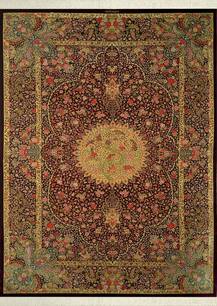 فرش دستباف قم طرح گلی 6615