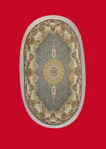 فرش بیضی تافته گلستان(اسپادانا) طرح کاترینا سیلور