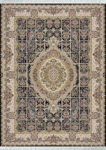 فرش کلاسیک قالی سلیمان طرح خشتی گیتی سرمه ای