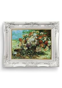 تابلو فرش گل و گلدان طرح جعبه گل 43520