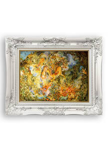 تابلو فرش مینیاتور طرح دایره هستی 32780