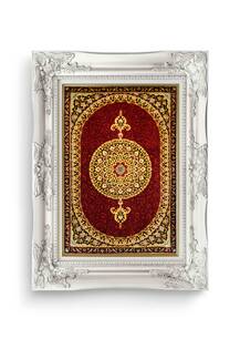 تابلو فرش فرش دستباف قم طرح گلریز مسی 2676