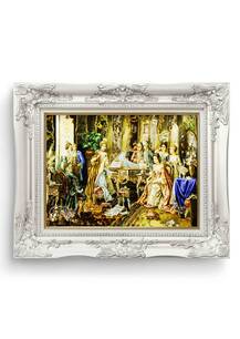 تابلو فرش چهره طرح پیانو زن 35990