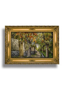 تابلو فرش منظره طرح کوچه باغ 44142