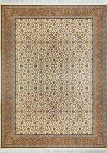 فرش کلاسیک تافته رویال طرح آدرینا کرم فیلی