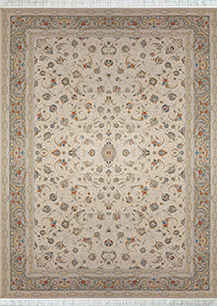 فرش کلاسیک تافته رویال طرح 8006 کرم طوسی جدید