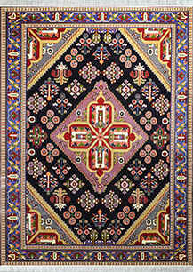 فرش فانتزی تافته رویال طرح 8003 طوسی کرم