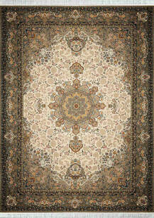 فرش تافته گلستان طرح آونگ کرم