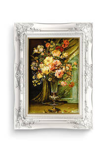 تابلو فرش گل و گلدان طرح گل هدیه 42414