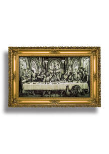 تابلو فرش چهره طرح شام آخر 42408