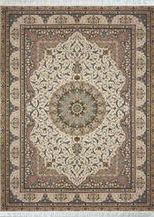 فرش کلاسیک تافته رویال طرح 5001 کرم