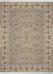 فرش کلاسیک تافته رویال طرح 8006 نقره ای کرم جدید