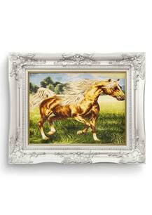 تابلو فرش حیوانات طرح اسب وحشی 5200