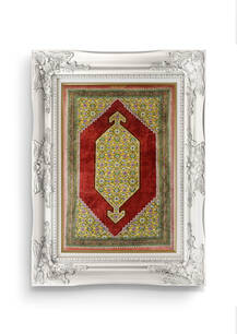 تابلو فرش فرش دستباف قم طرح کف ساده صورتی 2990