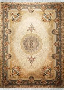 فرش تافته گلستان(اسپادانا) متالیک طرح کاترینا کرم