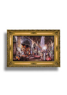 تابلو فرش چهره طرح بازار مسگرها 43806