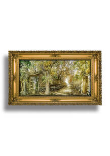 تابلو فرش منظره طرح کوچه باغ 43976