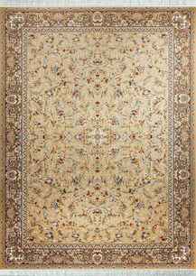 فرش کلاسیک تافته رویال طرح 5020 بژ نسکافه ای