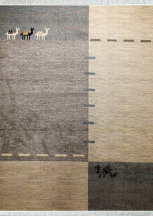 فرش ساوین طرح گبه ویژن 4063 کرم