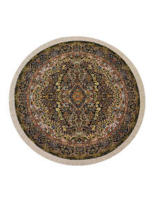 فرش گرد اعیان طرح 1006 سرمه ای