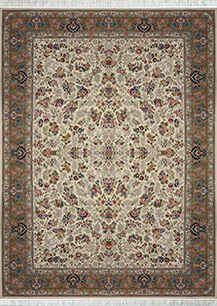 فرش کلاسیک تافته رویال طرح نیلی کرم بژ