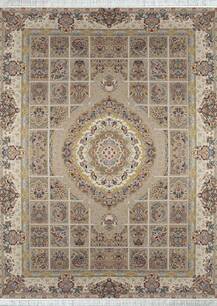 فرش کلاسیک قالی سلیمان طرح خشتی گیتی بژ