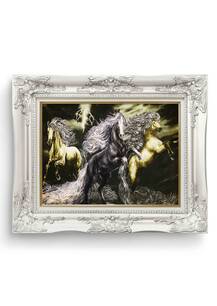 تابلو فرش حیوانات طرح اسب وحشی 31811