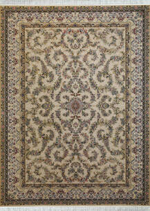 فرش کلاسیک کلاریس طرح آناهید کرم نسکافه ای